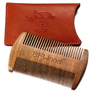 Image Title BFWood Pocket Sandalwood Beard Comb #6013